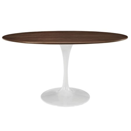 EAST END IMPORTS Lippa 60 in. Oval-Shaped Walnut Dining Table, Walnut EEI-1138-WAL